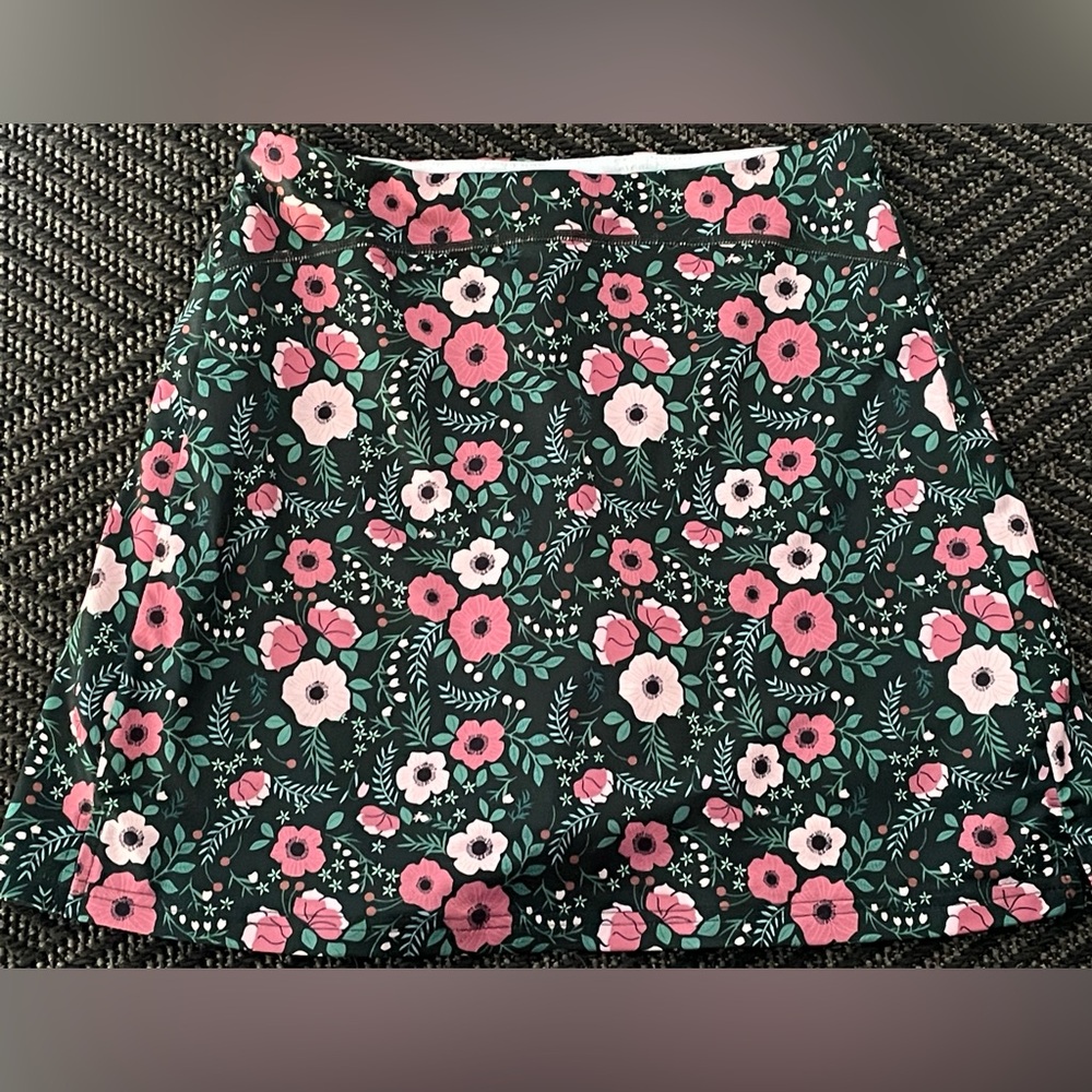 Adome Floral Print Athletic Skort w/ Built-In Shorts size S